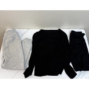 Little Sleepies 4T Pajama Set and Joggers Bundle Black and Gray Bamboo